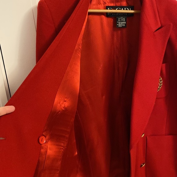 Escada Cashmere Wool Blend Double Breasted Preppy Blazer - Picture 5 of 6